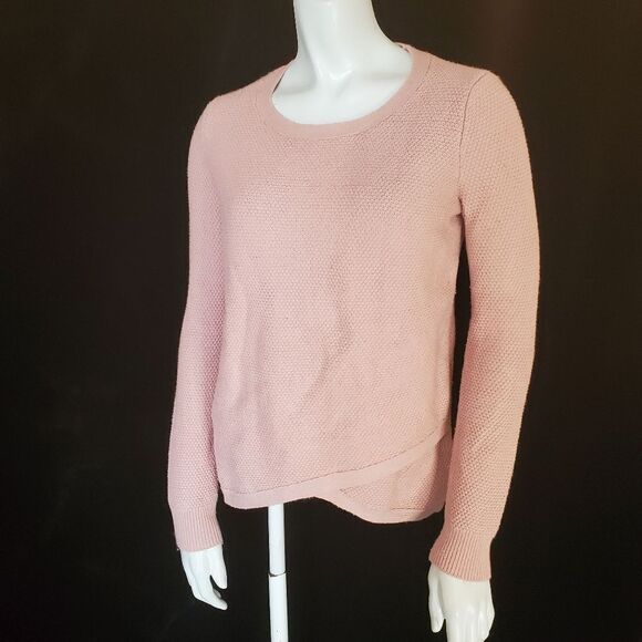 Madewell Pink Overlap Sweater (XS) - Picture 3 of 7